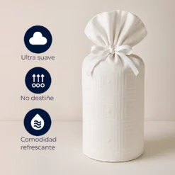 Juego de Duvet Jacquard Blanco Cuadros Casa LiLe