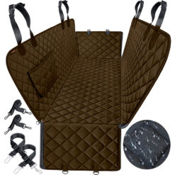 Protector para silla trasera impermeable café