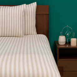 Juego de Duvet Catiónico Café Raya Media