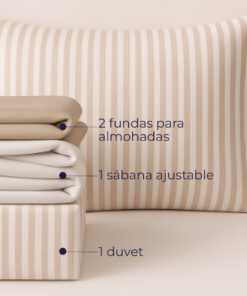 Alternative view of Juego de Duvet Catiónico Café Raya Media