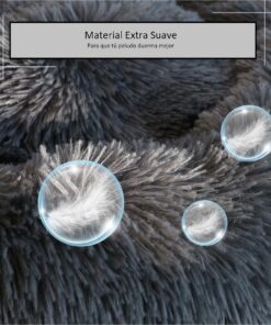 Alternative view of Cama para mascotas tipo dona gris alelí