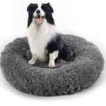 Cama para mascotas tipo dona gris alelí