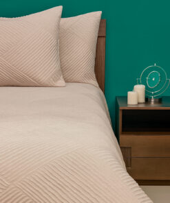 Juego de Duvet Jacquard Camel Rayas