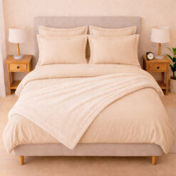 Combo LILÉ Beige - Plumón + Juego de Duvet + Almohada + Cobija Bunny