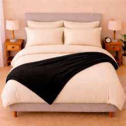 Combo LIL Beige Premium - Plum n + Juego de Duvet + Almohada + Cobija Bunny Casa LiLe