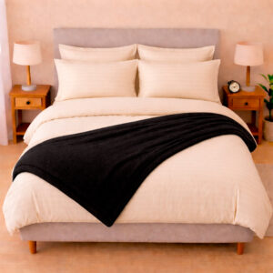 Combo LILÉ Beige Premium - Plumón + Juego de Duvet + Almohada + Cobija Bunny