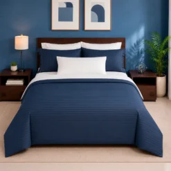 Combo duvet m s plum n azul oscuro embozado Casa LiLe