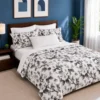 Combo duvet m s plum n flor grande gris Casa LiLe