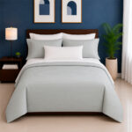 Combo duvet más plumón gris claro embozado