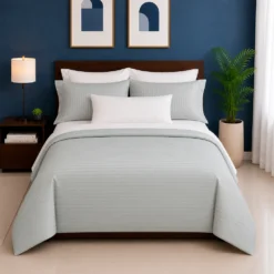 Combo duvet m s plum n gris claro embozado Casa LiLe