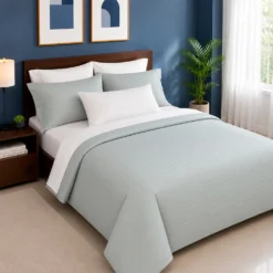 Combo duvet m s plum n gris claro embozado Casa LiLe