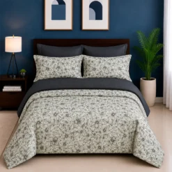 Combo duvet m s plum n hojas verdes Casa LiLe