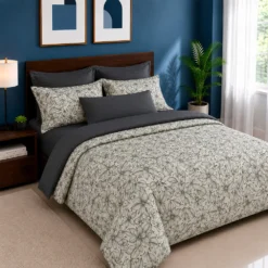 Combo duvet m s plum n hojas verdes Casa LiLe
