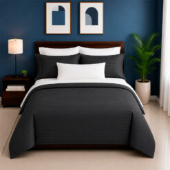 Combo duvet más plumón negro embozado