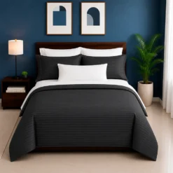 Combo duvet m s plum n negro embozado Casa LiLe