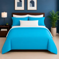 Combo duvet m s plum n turquesa embozado Casa LiLe