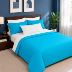 Combo duvet m s plum n turquesa embozado Casa LiLe