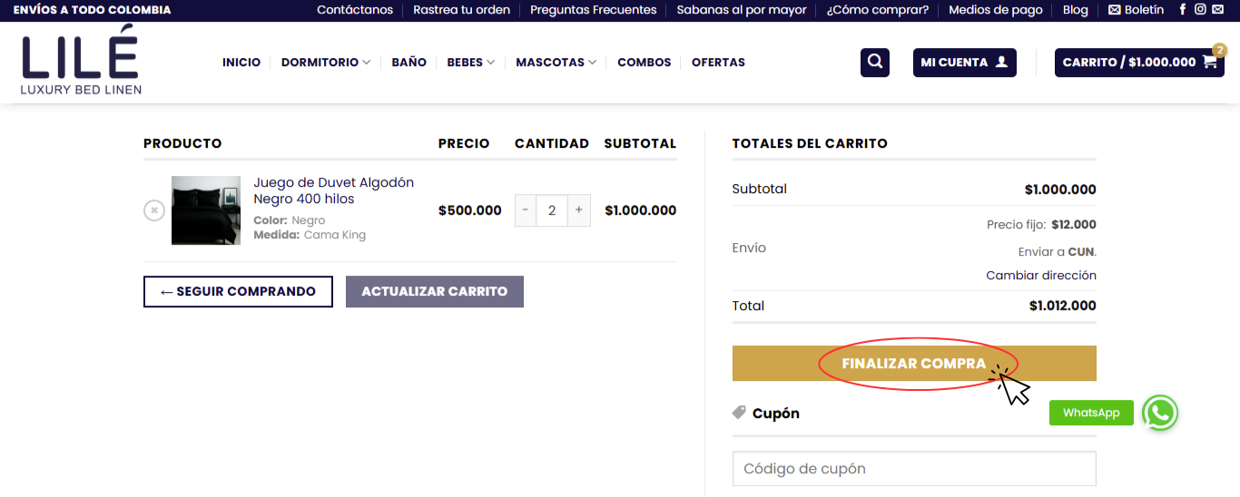 Compras online - paso 5
