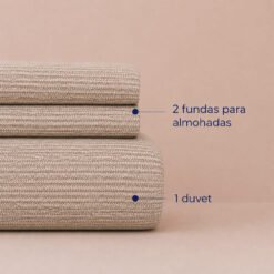 Duvet + Fundas Jacquard Collection Espiga Taupe - Imagen 4