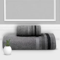 Kit Toalla Hogar Gris Oscuro x7 - 4 toallas de mano