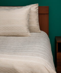 Juego de Duvet Jacquard Geométrico Beige