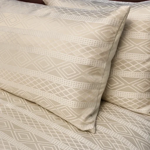Juego de Duvet Jacquard Rombos Beige Casa LiLe