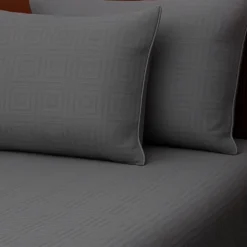 Juego de Duvet Jacquard Gris Cuadros Casa LiLe