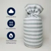 Juego de Duvet Cati nico Gris Raya Media Casa LiLe