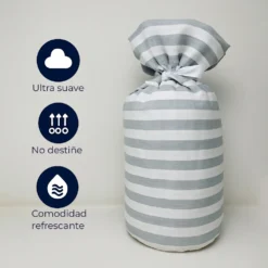 Juego de Duvet Cati nico Gris Raya Media Casa LiLe