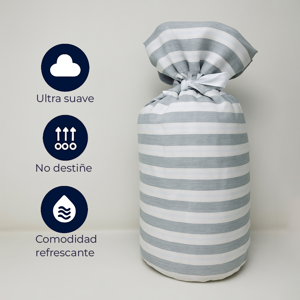 Juego de Duvet Catiónico Gris Raya Media - Imagen 4