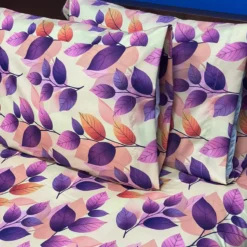 Juego de Duvet Hojas Moradas Casa LiLe