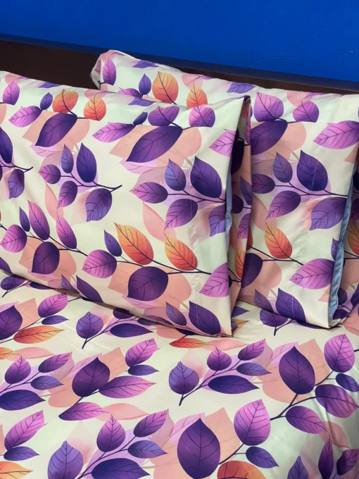 Juego de Duvet Hojas Moradas Casa LiLe