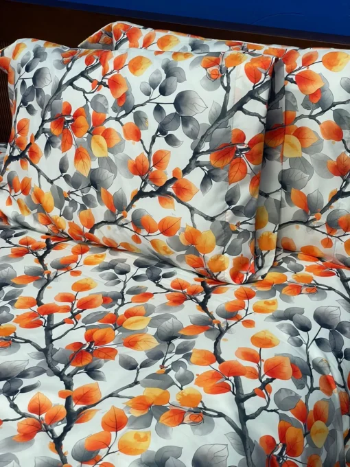 Juego de Duvet Hojas Naranja Casa LiLe