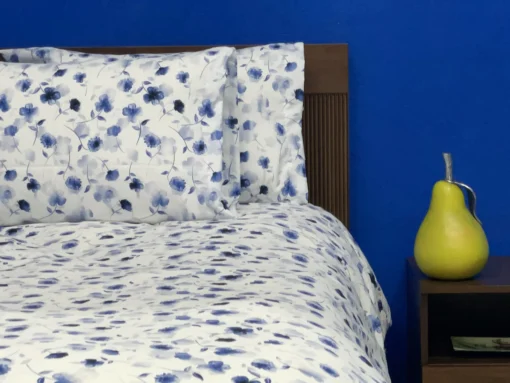 Juego de Duvet Estampado Flores Azules Casa LiLe