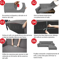 Protector de sof premium azul navidad en L Casa LiLe