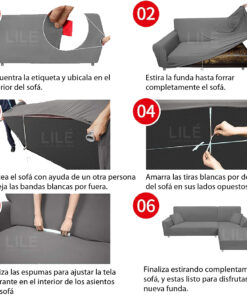 Alternative view of Protector de Sofá Premium Negro L Izquierdo