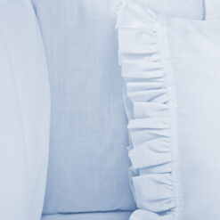 Alternative view of Juego de sábanas azul  con boleros para cuna