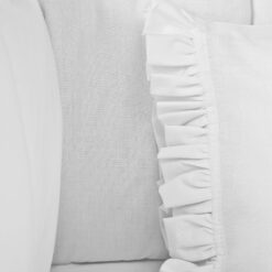 Alternative view of Juego de sábanas blanco con boleros para cuna