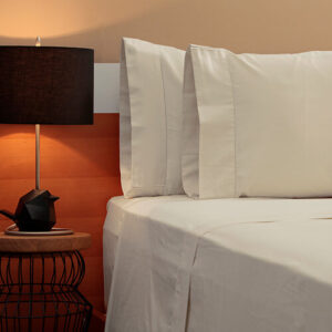 Juego de Sábanas Hoteleras de Algodón Beige 400 hilos