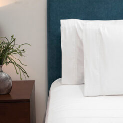 Alternative view of Juego de sábanas hoteleras de algodón blanco 600 hilos