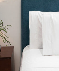 Alternative view of Juego de sábanas hoteleras de algodón blanco 600 hilos