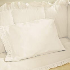 Alternative view of Juego de sábanas beige con boleros para cuna