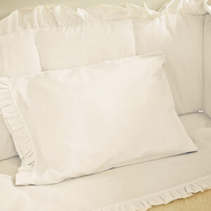 Alternative view of Juego de sábanas beige con boleros para cuna