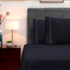Juego de sábanas premium azul noche