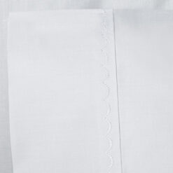 Alternative view of Juego de sábanas blanco con bordado blanco para cuna