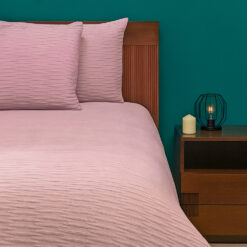 Juego de Duvet Jacquard Lila Rayas