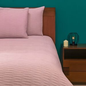 Juego de Duvet Jacquard Lila Rayas
