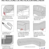 Funda ajustable para rinconera gris Casa LiLe