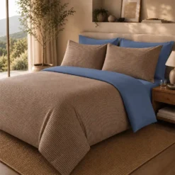 Alternative view of Duvet + Fundas Jacquard Collection Espiga Café