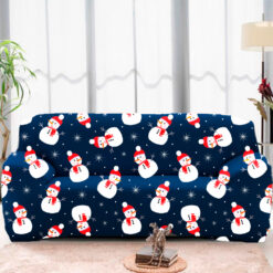 Protector de sofá premium azul navidad